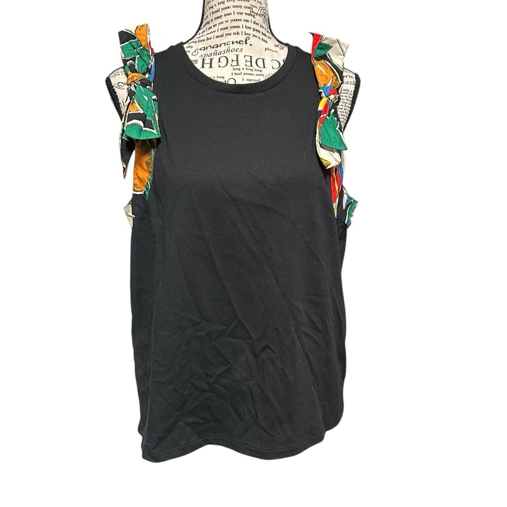 J.CREW Women's Cotton‎ Tank Top Size Medium Coastal Chic City Vibe Vacati…